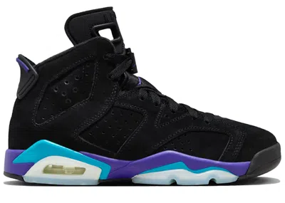 JORDAN 6 RETRO AQUA SNEAKERS IN BLACK/BRIGHT CONCORD/AQUATONE