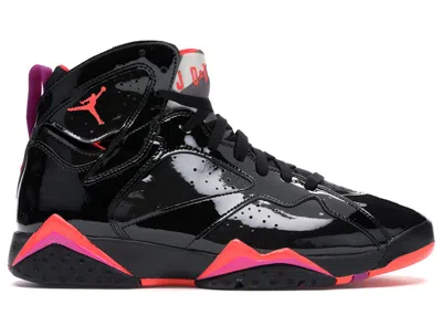 JORDAN 7 RETRO PATENT (WOMEN'S) SNEAKERS IN BLACK/BRIGHT CRIMSON/ANTHRACITE
