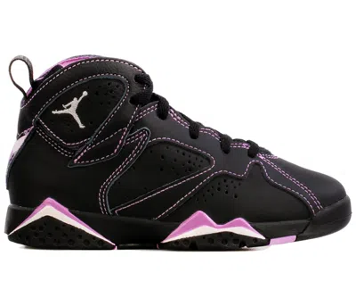 JORDAN 7 RETRO SNEAKERS IN BLACK/BARELY GRAPE/RUSH FUCHSIA