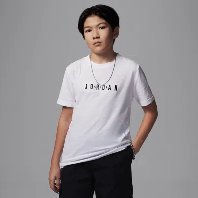 JORDAN BIG KIDS' EMBROIDERED LOGO T-SHIRT