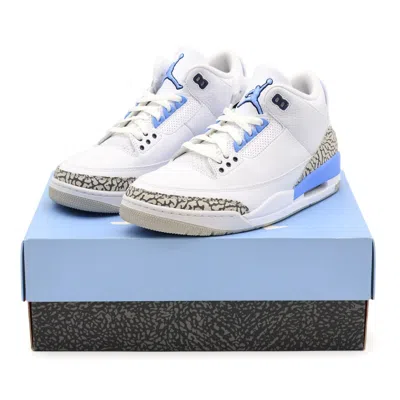JORDAN CT8532-104 NIKE AIR JORDAN 3 RETRO UNC WHITE VALOR BLUE TECH GREY (MEN'S)