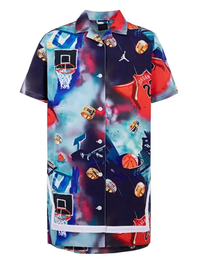 JORDAN GRAPHIC-PRINT SHIRT DRESS