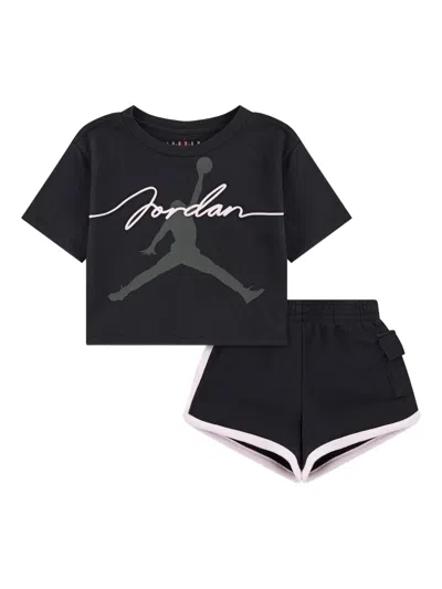 JORDAN JUMPMAN LOGO-PRINT SHORTS SET
