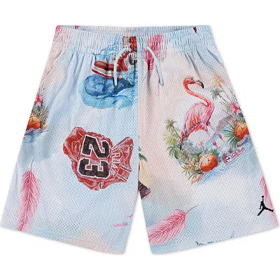 JORDAN JORDAN KIDS' DRI-FIT FLAMINGO PRINT MESH SHORTS