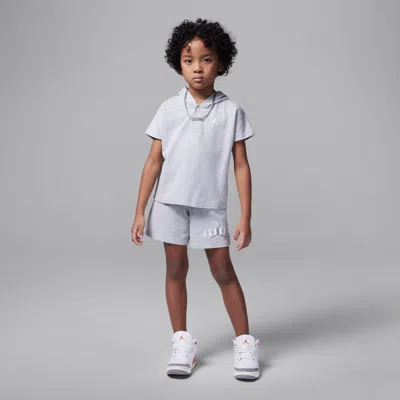 JORDAN LITTLE KIDS' 2-PIECE FRENCH TERRY HENLEY HOODIE SET