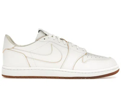 JORDAN MEN'S JORDAN 1 RETRO LOW '85 WINGS WHITE SNEAKERS IN SUMMIT WHITE/WOLF GREY/SANDDRIFT
