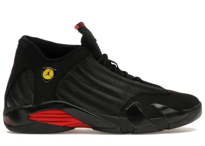 JORDAN MEN'S JORDAN 14 RETRO LAST SHOT (2011) SNEAKERS IN BLACK/VARSITY RED