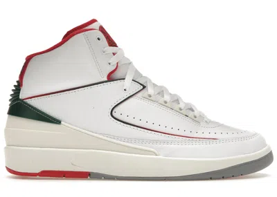 JORDAN MEN'S JORDAN 2 RETRO ORIGINS SNEAKERS IN WHITE/FIRE RED