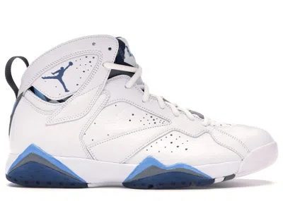 JORDAN MEN'S JORDAN 7 RETRO (2015) SNEAKERS IN WHITE/FRENCH BLUE/UNIVERSITY BLUE
