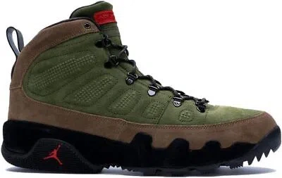 JORDAN MEN'S JORDAN 9 RETRO BOOT NRG MILITARY BROWN/LEGION GREEN (AR4491 200) - 10