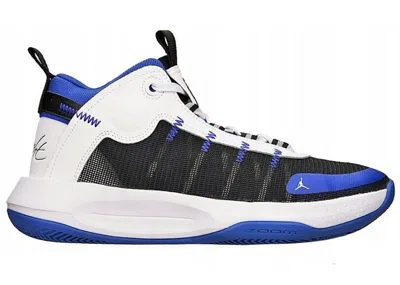 JORDAN MEN'S JORDAN JUMPMAN 2020 SNEAKERS IN RACER BLUE/WHITE/METALLIC SILVER