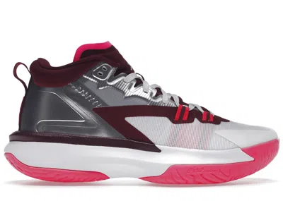 JORDAN MEN'S JORDAN ZION 1 MARION SNEAKERS IN WHITE/HYPER PINK/DARK BEETROOT