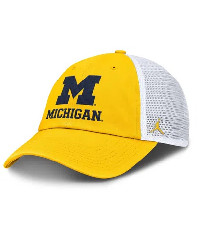 JORDAN MEN'S MAIZE MICHIGAN WOLVERINES CLUB TRUCKER ADJUSTABLE HAT