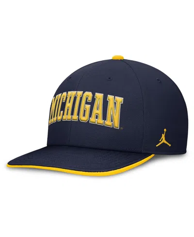 JORDAN MEN'S NAVY MICHIGAN WOLVERINES ATHLETICS PRO ADJUSTABLE HAT