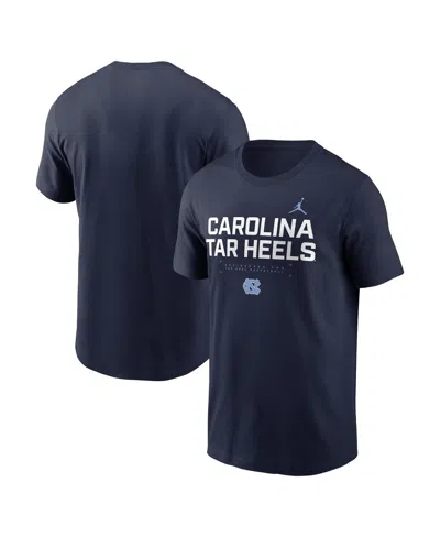 JORDAN MEN'S NAVY NORTH CAROLINA TAR HEELS 2025 COURTSIDE BASKETBALL PERFORMANCE T-SHIRT