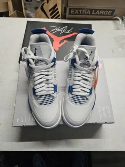 JORDAN JORDAN MENS AIR JORDAN 4 RETRO SHOES COLOR MILITARY/INDUSTRIAL BLUE SIZE 10M