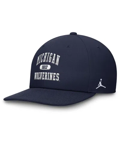JORDAN MEN'SÂ NAVY MICHIGAN WOLVERINES ATHLETICS PRO ADJUSTABLE HAT