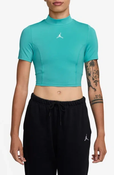 JORDAN JORDAN MOCK NECK CROP TOP