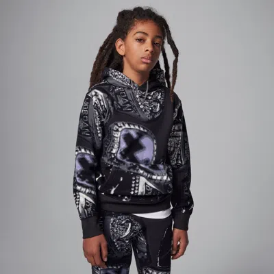 JORDAN MVP BIG KIDS' FLEECE PRINTED PULLOVER HOODIE