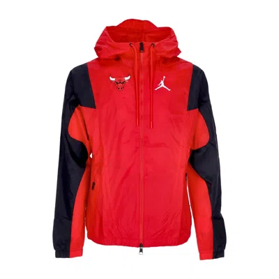 JORDAN NBA MEN'S WINDBREAKER NBA COURTSIDE STATEMENT JACKET CHIBUL UNIVERSITY RED/BLACK