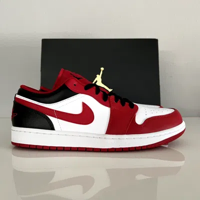 JORDAN NIKE AIR JORDAN 1 LOW BULLS WHITE/GYM RED-BLACK GR. 43 US9.5 SNEAKER NEU IN OVP