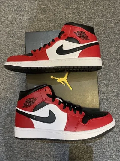 JORDAN NIKE AIR JORDAN 1 MID CHICAGO TOE (2020) - SIZE 9.5 - BRAND - 554724-069