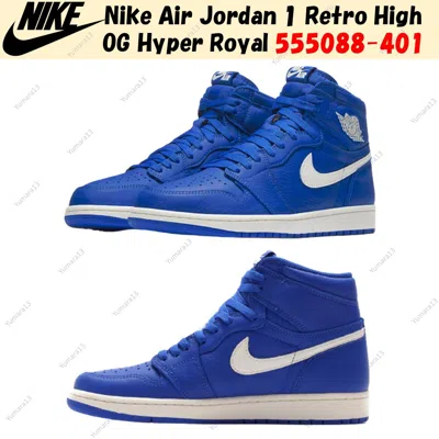 JORDAN NIKE AIR JORDAN 1 RETRO HIGH OG HYPER ROYAL BLUE 555088-401 MEN'S SIZE