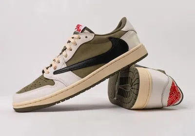 JORDAN NIKE AIR JORDAN 1 RETRO LOW OG SP TRAVIS SCOTT MEDIUM OLIVE DM7866-200 MENS