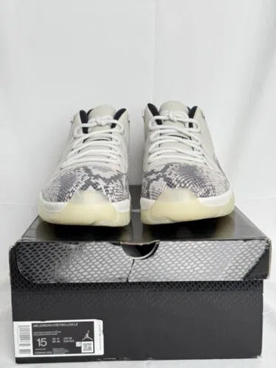 JORDAN NIKE AIR JORDAN 11 XI RETRO LOW SNAKESKIN LIGHT BONE SIZE 15 2019 CD6846-002