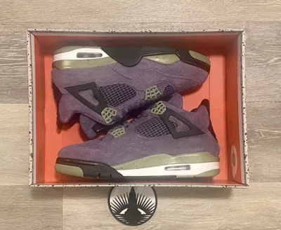 JORDAN NIKE AIR JORDAN 4 RETRO 'CANYON PURPLE ORANGE' AQ9129-500 WOMEN'S 9, MEN'S 7.5