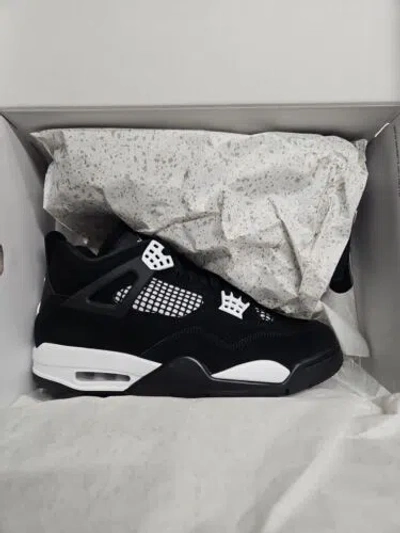 JORDAN SIZE 10 - AIR JORDAN 4 RETRO WHITE THUNDER