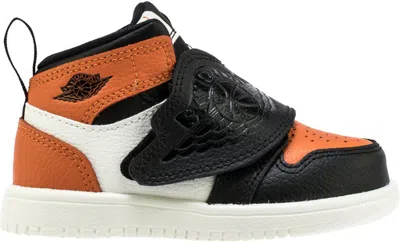 JORDAN SKY JORDAN 1 SHATTERED BACKBOARD SNEAKERS IN BLACK/STARFISH/SAIL