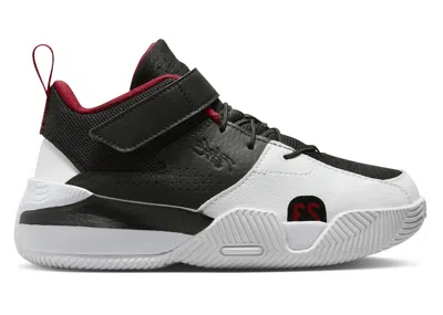 JORDAN STAY LOYAL 2 SNEAKERS IN BLACK/GYM RED/WHITE