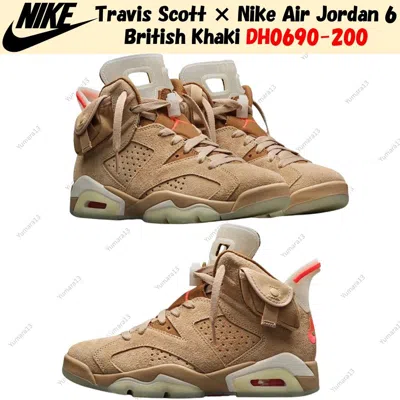 JORDAN TRAVIS SCOTT × NIKE AIR JORDAN 6 BRITISH KHAKI DH0690-200 MEN'S SIZE