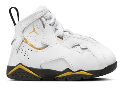 JORDAN TRUE FLIGHT SNEAKERS IN WHITE/YELLOW OCHRE/BLACK