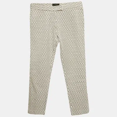JOSEPH BLACK/WHITE PATTERNED COTTON PANTS S