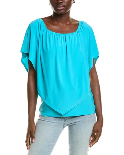 JOSEPH RIBKOFF OFF-THE-SHOULDER OVERLAY TOP
