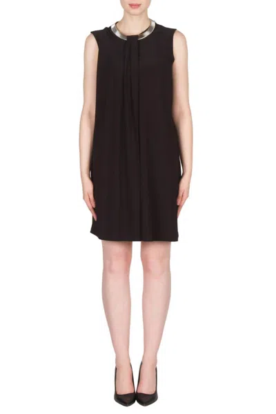 JOSEPH RIBKOFF SHIFT SLEEVELESS DRESS IN BLACK