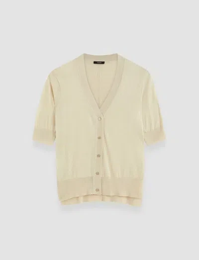 JOSEPH SUPERFINE COTTON SILK CARDIGAN