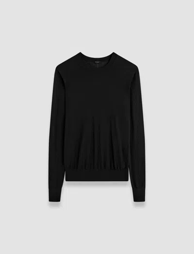 JOSEPH SUPERFINE COTTON SILK ROUND NECK JUMPER