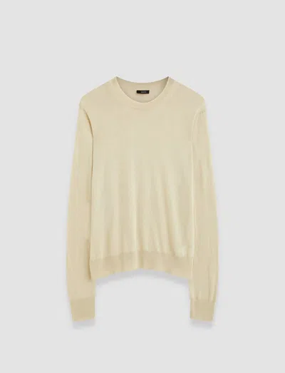 JOSEPH JOSEPH SUPERFINE COTTON SILK ROUND NECK JUMPER