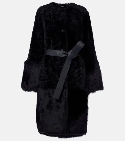 JOSEPH TINA BELTED SHEARLING COAT