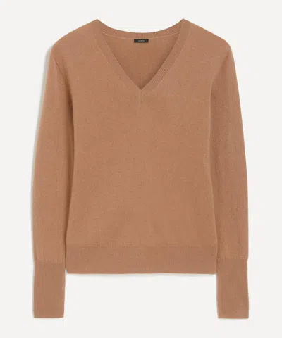 JOSEPH JOSEPH WOMEN'S LIGHT PURE CASHMERE V-NECK JUMPER
