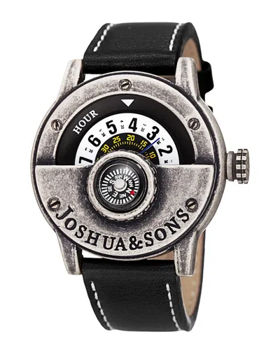 JOSHUA AND SONS JOSHUA & SONS MEN'S LEATHER WATCH