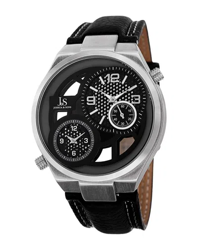 JOSHUA AND SONS JOSHUA & SONS MEN'S LEATHER WATCH