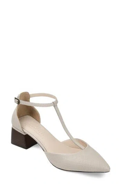 JOURNEE COLLECTION JOURNEE COLLECTION CAMEELA T-STRAP POINTED TOE PUMP