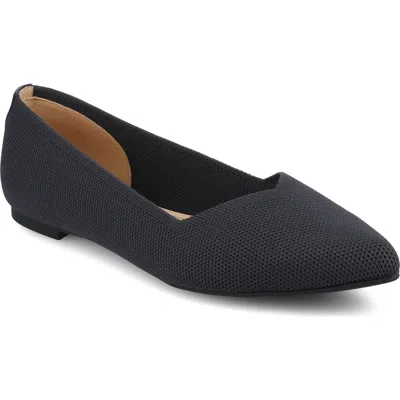 JOURNEE COLLECTION JOURNEE COLLECTION MINNAH KNIT ALMOND TOE FLAT