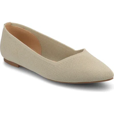 JOURNEE COLLECTION JOURNEE COLLECTION MINNAH KNIT ALMOND TOE FLAT