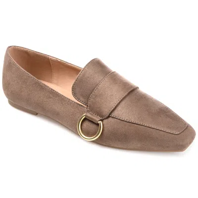 JOURNEE COLLECTION WOMEN'S BENNTLY SLIP ON SQUARE TOE LOAFER FLATS