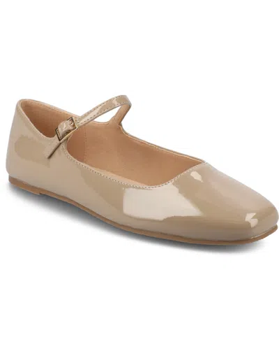JOURNEE COLLECTION WOMEN'S CARRIE SQUARE TOE MARY JANE FLATS